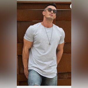 YoungLA Men's Short Sleeve Crew Tee - Light Gray